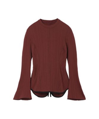 くろごま Random Ribbed Long Sleeve Top