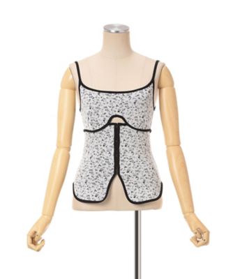 かんかん❣️✨極美品✨　MACAFEE フード　ウール　コート　総裏付き Floral Jacquard Sleeveless