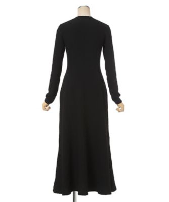 Shirring Jersey Jacquard Dress