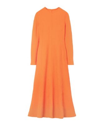 【送料無料】Mame Kurogouchi (Women)/マメ クロゴウチ Shirring Jersey Jacquard Dress MM25FWーJS038 ORANGE ワンピース・ドレス【三越伊勢丹/公式】