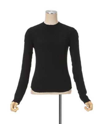 パリージョ　黒　縞模様　大きめ 送料無料】Shirring Jersey Jacquard