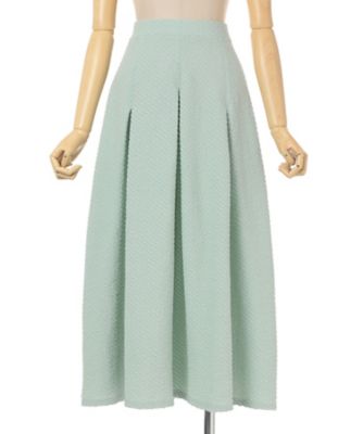 Shirring Jersey Jacquard Flare