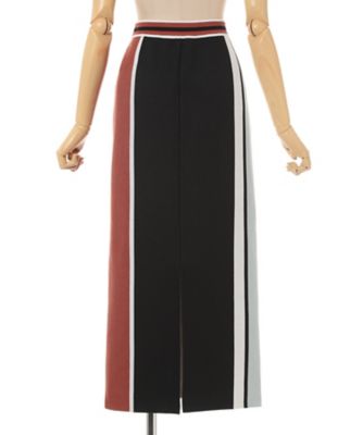 Ｇｅｏｍｅｔｒｉｃ　Ｐａｔｔｅｒｎ　Ｋｎｉｔｔｅｄ　Ｓｋｉｒｔ　ＭＭ２５ＦＷーＫＮ０１０