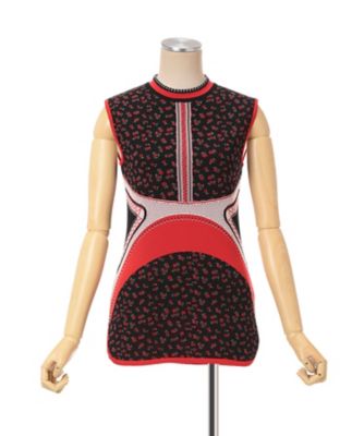 MAKOページ❤️ Floral Jacquard Sleeveless