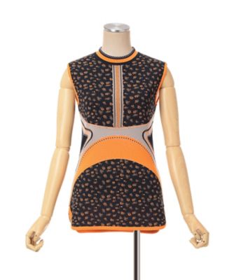 送料無料】Floral Jacquard Sleeveless
