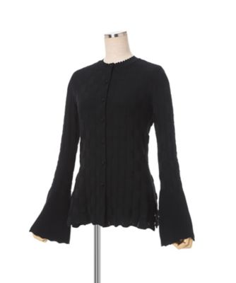 MUUET⭐︎2way sherbet bolero Floral Motif Glitter Knit Cardigan