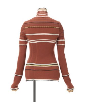 送料無料】Floral Motif Intarsia
