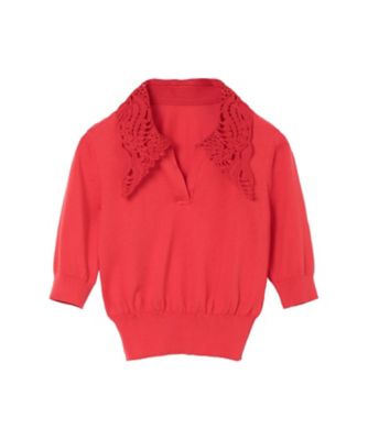 Mame Kurogouchi Collar Knitted Top マメ Mame Embroidery Collar Knitted Top ecru - メルカリ