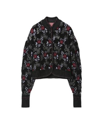 ＜Mame Kurogouchi (Women)＞【送料無料】Ｆｌｏｒａｌ　Ｍｏｔｉｆ　Ｃｈｅｎｉｌｌｅ　Ｋｎｉｔｅｄ　Ｃａｒｄｉｇａｎ　ＭＭ２５ＦＷーＫＮ０６２