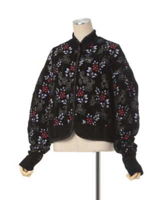 Floral Motif Chenille Knited