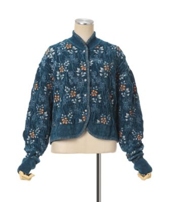 Floral Motif Chenille Knited