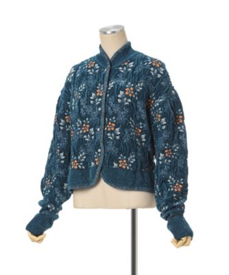 Floral Motif Chenille Knited