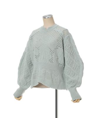 Multi Pattern Low Gauge Knitted Top