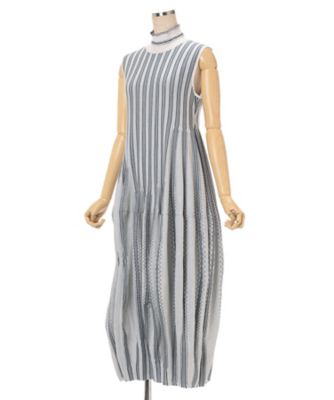 マモコ Asymmetric Knitted Volume Dress