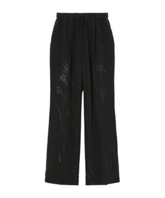 ＜Mame Kurogouchi (Women)＞【送料無料】Ｓｉｌｋ　Ｍｉｘ　Ｃｕｐｒａ　Ｆｌｏｒａｌ　Ｅｍｂｒｏｉｄｅｒｙ　Ｔｒｏｕｓｅｒｓ　ＭＭ２５ＦＷーＰＴ０７０