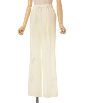 Silk Mix Cupra Floral Embroidery