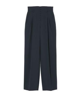 【送料無料】Mame Kurogouchi (Women)/マメ クロゴウチ Acetate Polyester High Waisted Trousers MM25FWーPT117 NAVY パンツ・ズボン【三越伊勢丹/公式】