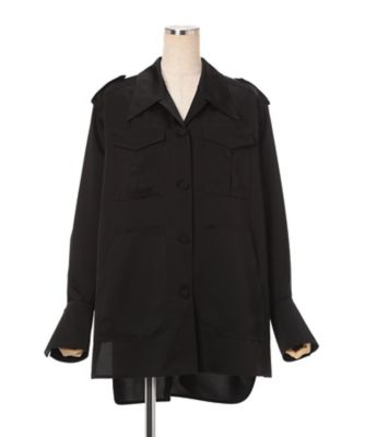 Triacetate Satin Military Style