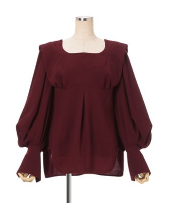 トップス mame kuroguchi Wool ette Blouse Wool Georgette Top MM25FWーSH086