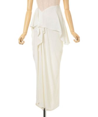 Floral Jacquard Asymmetry Drape
