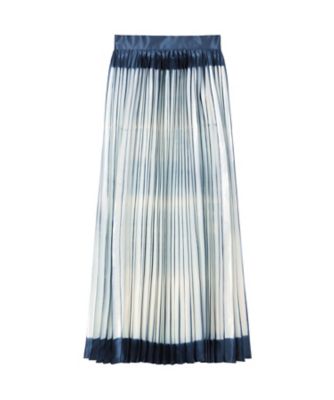 ＜Mame Kurogouchi (Women)＞Ｉｔａｊｉｍｅ　Ｓｈｉｂｏｒｉ　Ｐｌｅａｔｅｄ　Ｓｋｉｒｔ　ＭＭ２５ＦＷーＳＫ０８１