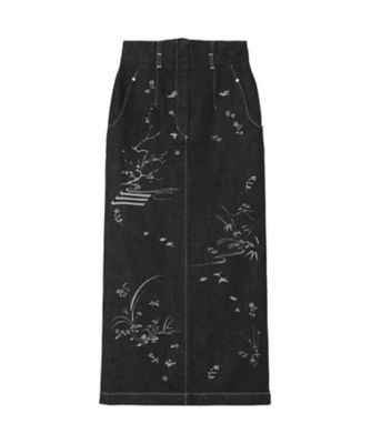 Nature Pattern Jacquard Denim