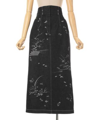 Nature Pattern Jacquard Denim