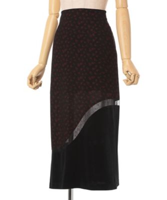 伊勢丹新宿店別注　Ｃｕｐｒｏ　Ｔｒｉａｃｅｔａｔｅ混　Ｆｌｏｒａｌ　Ｊａｃｑｕａｒｄ　Ｓｋｉｒｔ　ＭＭ２５ＦＷーＳＫ５０２