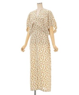 Ｆｌｏｒａｌ　Ｊａｃｑｕａｒｄ　Ｖｏｌｕｍｅ　Ｓｌｅｅｖｅｓ　Ｄｒｅｓｓ　ＭＭ２５ＳＳーＤＲ０２０