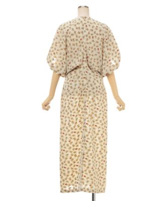 Ｆｌｏｒａｌ　Ｊａｃｑｕａｒｄ　Ｖｏｌｕｍｅ　Ｓｌｅｅｖｅｓ　Ｄｒｅｓｓ　ＭＭ２５ＳＳーＤＲ０２０