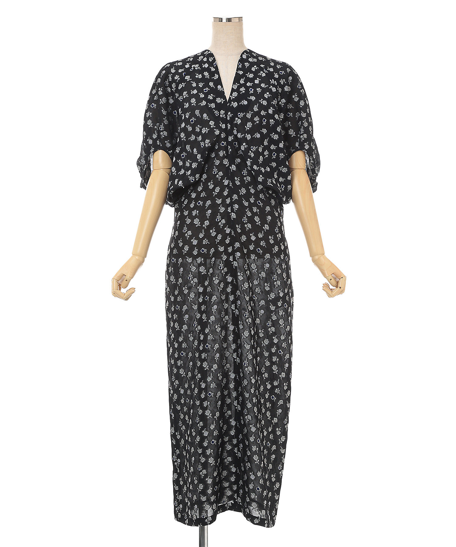 Floral Jacquard Volume Sleeves Floral Jacquard Volume Sleeves