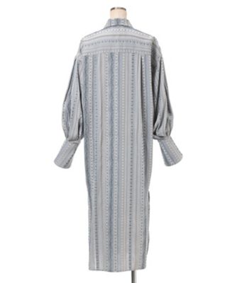 ワンピース Stripe Jacquard Shirt Dress English Factory Striped Jacquard Mini Shirt Dress – Capri by