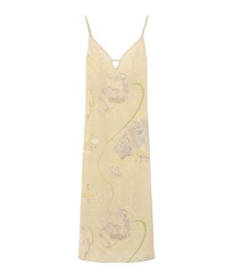 ＜Mame Kurogouchi (Women)＞Ｍａｒｂｌｅ　Ｐｒｉｎｔ　Ｓｉｌｋ　Ｃａｍｉｓｏｌｅ　Ｄｒｅｓｓ　ＭＭ２５ＳＳーＤＲ０８２