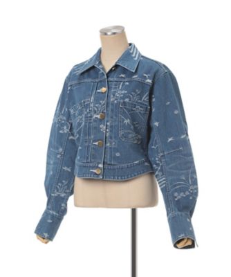 Ｎａｔｕｒｅ　Ｐａｔｔｅｒｎ　Ｊａｃｑｕａｒｄ　Ｓｈｏｒｔ　Ｄｅｎｉｍ　Ｊａｃｋｅｔ　ＭＭ２５ＳＳーＪＫ０５７