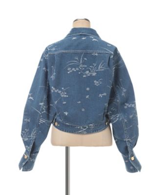 Ｎａｔｕｒｅ　Ｐａｔｔｅｒｎ　Ｊａｃｑｕａｒｄ　Ｓｈｏｒｔ　Ｄｅｎｉｍ　Ｊａｃｋｅｔ　ＭＭ２５ＳＳーＪＫ０５７