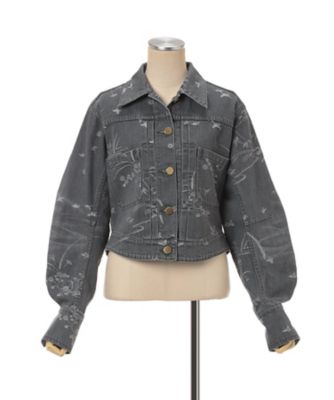 Ｎａｔｕｒｅ　Ｐａｔｔｅｒｎ　Ｊａｃｑｕａｒｄ　Ｓｈｏｒｔ　Ｄｅｎｉｍ　Ｊａｃｋｅｔ　ＭＭ２５ＳＳーＪＫ０５７
