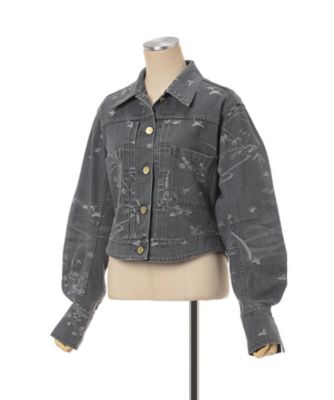 Ｎａｔｕｒｅ　Ｐａｔｔｅｒｎ　Ｊａｃｑｕａｒｄ　Ｓｈｏｒｔ　Ｄｅｎｉｍ　Ｊａｃｋｅｔ　ＭＭ２５ＳＳーＪＫ０５７
