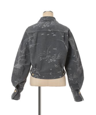 Ｎａｔｕｒｅ　Ｐａｔｔｅｒｎ　Ｊａｃｑｕａｒｄ　Ｓｈｏｒｔ　Ｄｅｎｉｍ　Ｊａｃｋｅｔ　ＭＭ２５ＳＳーＪＫ０５７