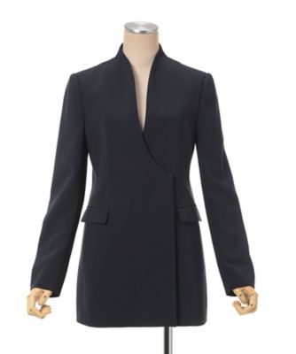 Ａｃｅｔａｔｅ　Ｐｏｌｙｅｓｔｅｒ　Ｃｏｌｌａｒｌｅｓｓ　Ｄｏｕｂｌｅ　Ｂｒｅａｓｔｅｄ　Ｓｕｉｔ　Ｊａｃｋｅｔ　ＭＭ２５ＳＳーＪＫ１０７