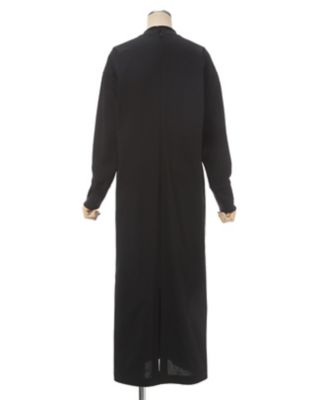 Cotton Jersey I-Line Dress - black - Mame Kurogouchi