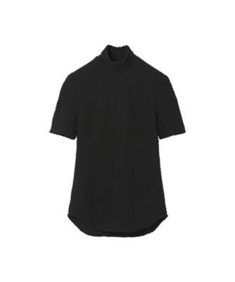＜Mame Kurogouchi (Women)＞Ｓｈｉｒｒｉｎｇ　Ｊｅｒｓｅｙ　Ｊａｃｑｕａｒｄ　Ｈｉｇｈ　Ｎｅｃｋ　Ｔｏｐ　ＭＭ２５ＳＳーＪＳ０２７