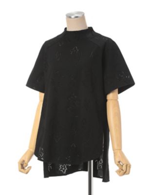 Eyelet Jersey Jacquard Top