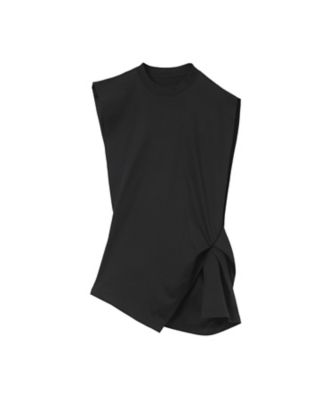 ＜Mame Kurogouchi (Women)＞Ｃｏｔｔｏｎ　Ｊｅｒｓｅｙ　Ａｓｙｍｍｅｔｒｉｃ　Ｓｌｅｅｖｅｌｅｓｓ　Ｔｏｐ　ＭＭ２５ＳＳーＪＳ０９２