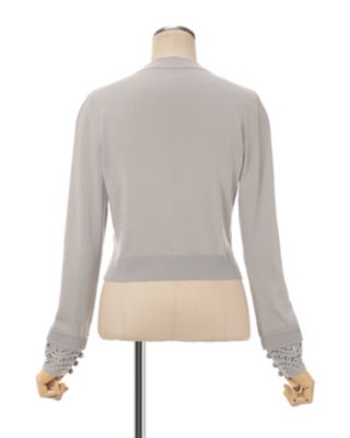 Ｄｅｔａｃｈａｂｌｅ　Ｅｍｂｒｏｉｄｅｒｙ　Ｃｕｆｆ　Ｋｎｉｔｔｅｄ　Ｔｏｐ　ＭＭ２５ＳＳ－ＫＮ００７
