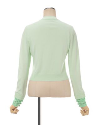 Ｄｅｔａｃｈａｂｌｅ　Ｅｍｂｒｏｉｄｅｒｙ　Ｃｕｆｆ　Ｋｎｉｔｔｅｄ　Ｔｏｐ　ＭＭ２５ＳＳ－ＫＮ００７