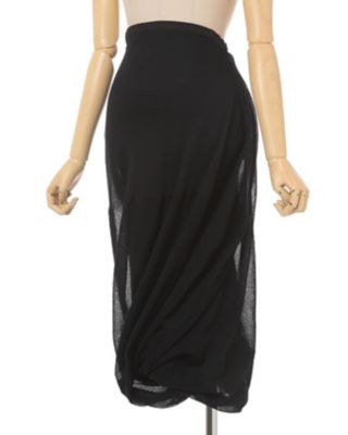 Sheer Draping Knitted Skirt