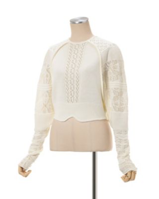 Ｌａｃｅ　Ｋｎｉｔｔｅｄ　Ｔｏｐ　ＭＭ２５ＳＳ－ＫＮ０６９