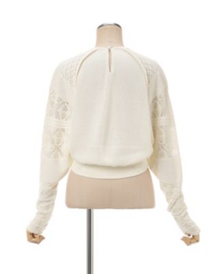 Ｌａｃｅ　Ｋｎｉｔｔｅｄ　Ｔｏｐ　ＭＭ２５ＳＳ－ＫＮ０６９