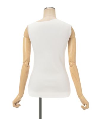 【送料無料】Ａｓｙｍｍｅｔｒｉｃ　Ｎｅｃｋ　Ｋｎｉｔｔｅｄ　Ｓｌｅｅｖｅｌｅｓｓ　Ｔｏｐ　ＭＭ２５ＳＳーＫＮ０９０