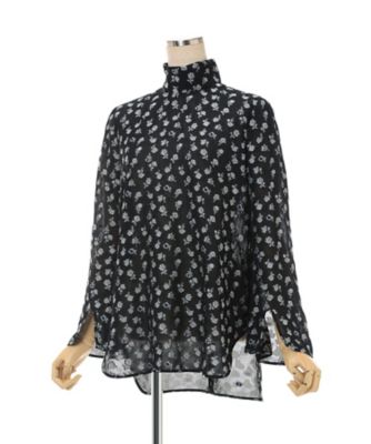 Ｆｌｏｒａｌ　Ｊａｃｑｕａｒｄ　Ｈｉｇｈｔ　Ｎｅｃｋ　Ｂｌｏｕｓｅ　ＭＭ２５ＳＳーＳＨ０２１